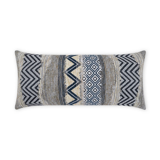 D.V. KAP HOME   12" x 24" Outdoor Embolden Lumbar Pillow - Blue Global    - OD-498-B-1224