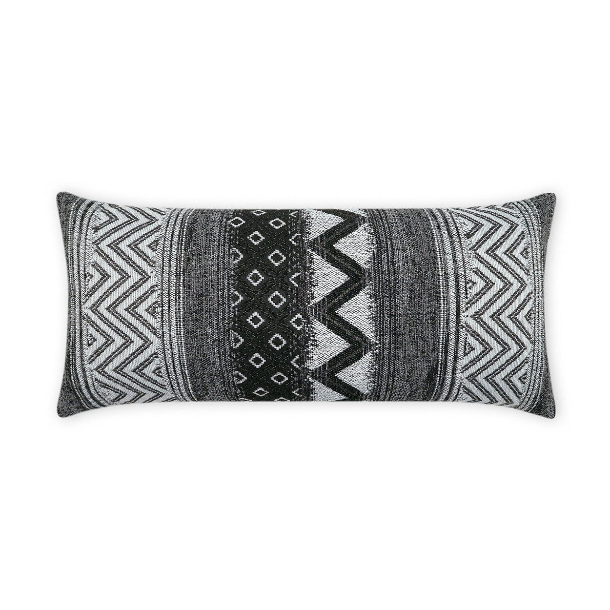 D.V. KAP HOME   12" x 24" Outdoor Embolden Lumbar Pillow - Charcoal Global    - OD-498-C-1224