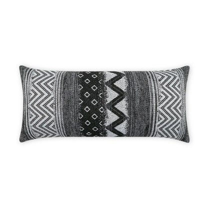 D.V. KAP HOME   12" x 24" Outdoor Embolden Lumbar Pillow - Charcoal Global    - OD-498-C-1224
