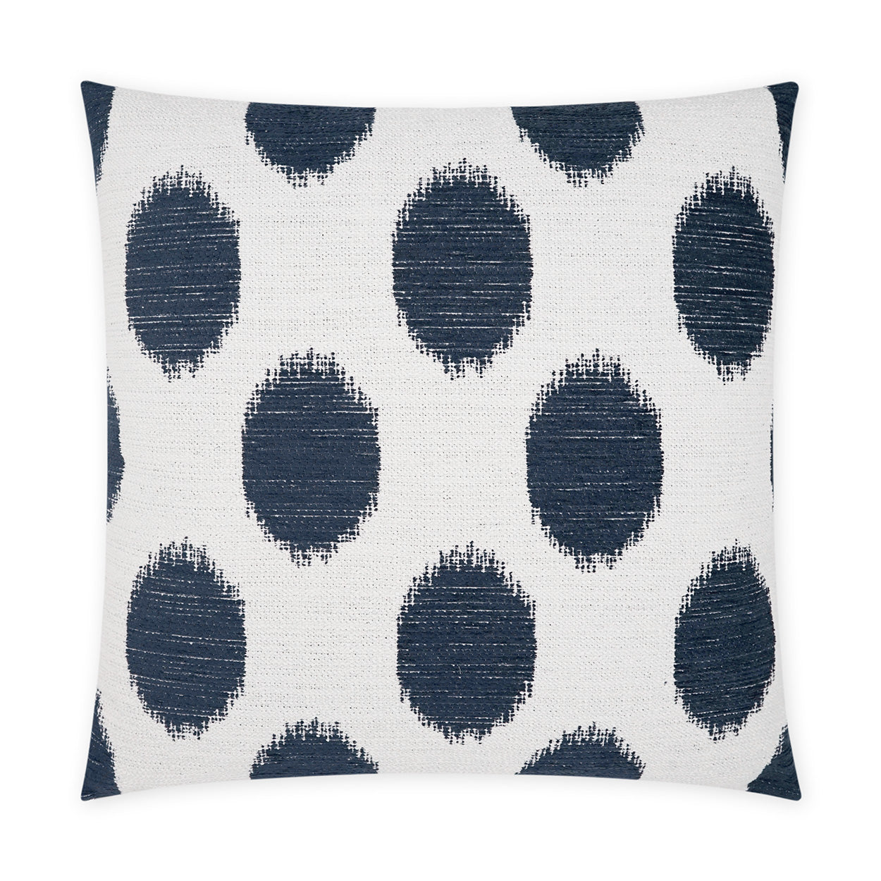 D.V. KAP HOME   22" x 22" Outdoor Vianella Pillow - Indigo Circular - Dots, Transitional    - OD-501-I-2222