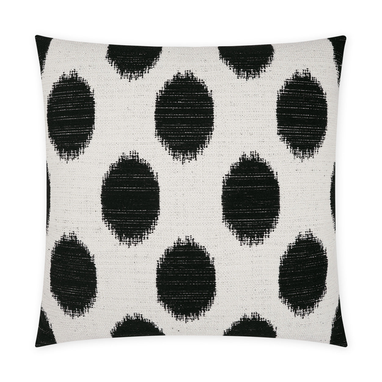 D.V. KAP HOME   22" x 22" Outdoor Vianella Pillow - Tuxedo Circular - Dots, Transitional    - OD-501-T-2222