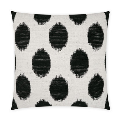 D.V. KAP HOME   22" x 22" Outdoor Vianella Pillow - Tuxedo Circular - Dots, Transitional    - OD-501-T-2222