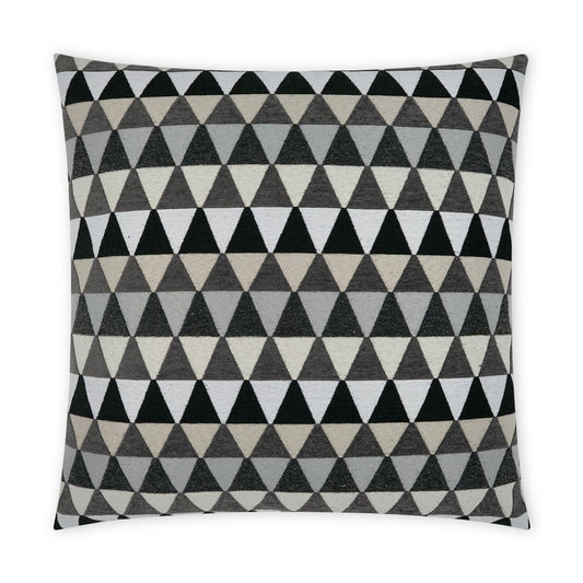 D.V. KAP HOME   22" x 22" Outdoor Centenal Pillow - Charcoal Geometric, Modern    - OD-505-C-2222