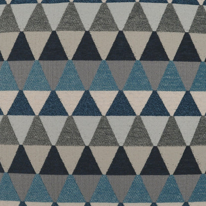 D.V. KAP HOME   22" x 22" Outdoor Centenal Pillow - Indigo Geometric, Modern    - OD-505-I-2222