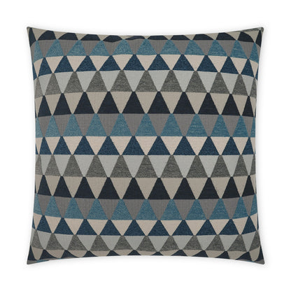 D.V. KAP HOME   22" x 22" Outdoor Centenal Pillow - Indigo Geometric, Modern    - OD-505-I-2222