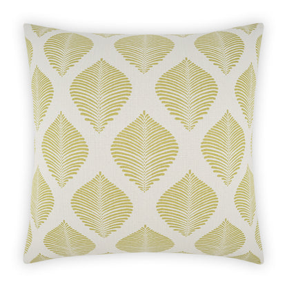 D.V. KAP HOME   22" x 22" Outdoor Palmero Pillow - Green Global, Floral    - OD-512-G-2222