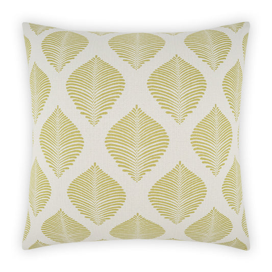 D.V. KAP HOME   22" x 22" Outdoor Palmero Pillow - Green Global, Floral    - OD-512-G-2222