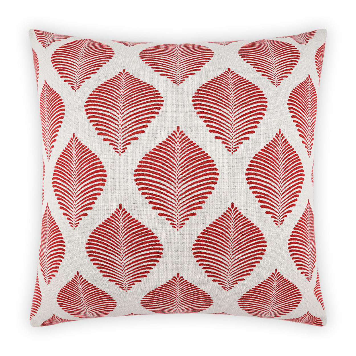 D.V. KAP HOME   22" x 22" Outdoor Palmero Pillow - Red Global, Floral    - OD-512-R-2222