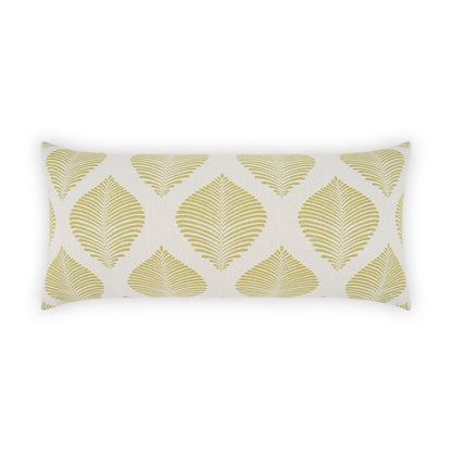 D.V. KAP HOME   12" x 24" Outdoor Palmero Lumbar Pillow - Green Global, Floral    - OD-513-G-1224