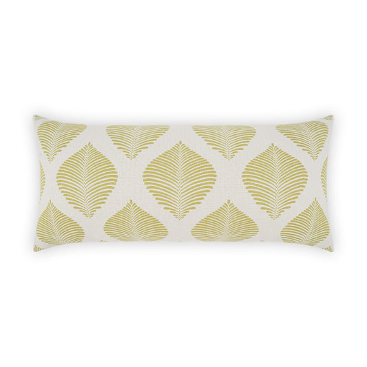 D.V. KAP HOME   12" x 24" Outdoor Palmero Lumbar Pillow - Green Global, Floral    - OD-513-G-1224