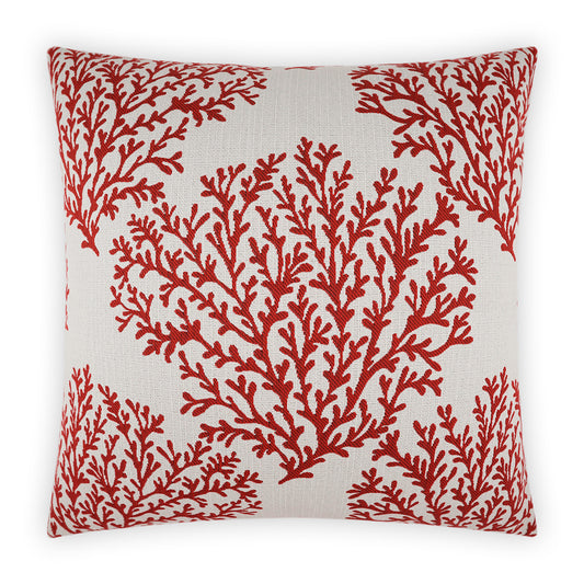 D.V. KAP HOME   22" x 22" Outdoor Peggy Pillow - Red Beach    - OD-514-R-2222