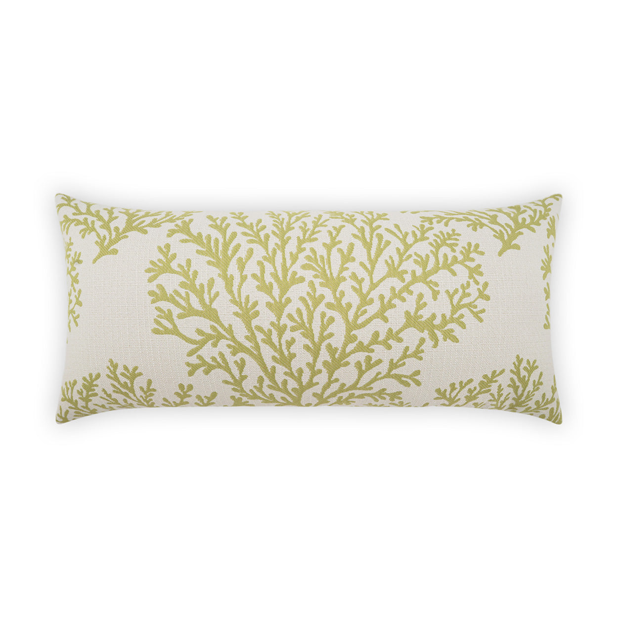 D.V. KAP HOME   12" x 24" Outdoor Peggy Lumbar Pillow - Green Beach    - OD-515-G-1224