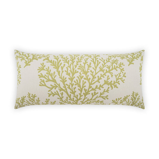 D.V. KAP HOME   12" x 24" Outdoor Peggy Lumbar Pillow - Green Beach    - OD-515-G-1224