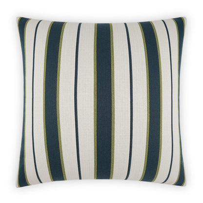 D.V. KAP HOME   22" x 22" Outdoor Paruani Pillow - Blue Stripes, Beach    - OD-516-B-2222