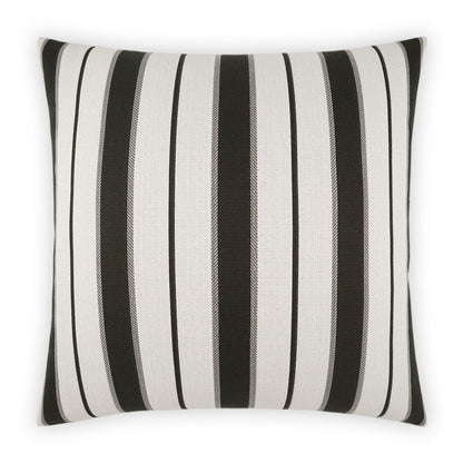 D.V. KAP HOME   22" x 22" Outdoor Paruani Pillow - Ebony Stripes, Beach    - OD-516-E-2222