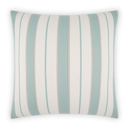 D.V. KAP HOME   22" x 22" Outdoor Paruani Pillow - Spa Stripes, Beach    - OD-516-S-2222