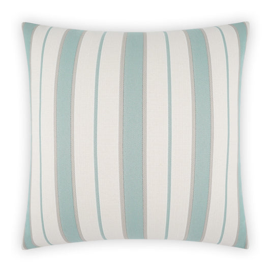 D.V. KAP HOME   22" x 22" Outdoor Paruani Pillow - Spa Stripes, Beach    - OD-516-S-2222