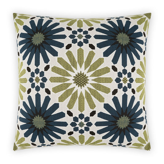 D.V. KAP HOME   22" x 22" Outdoor Pasha Pillow - Blue Floral     - OD-518-B-2222
