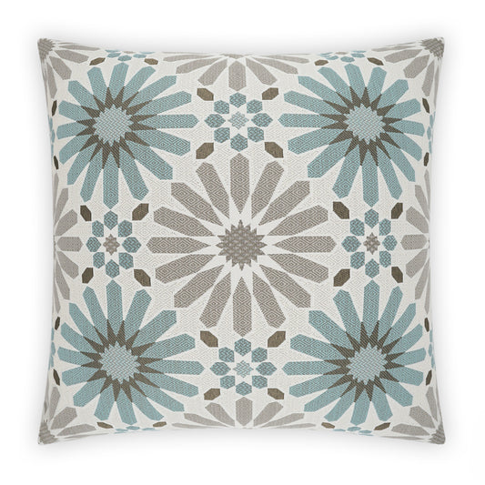 D.V. KAP HOME   22" x 22" Outdoor Pasha Pillow - Spa Floral     - OD-518-S-2222