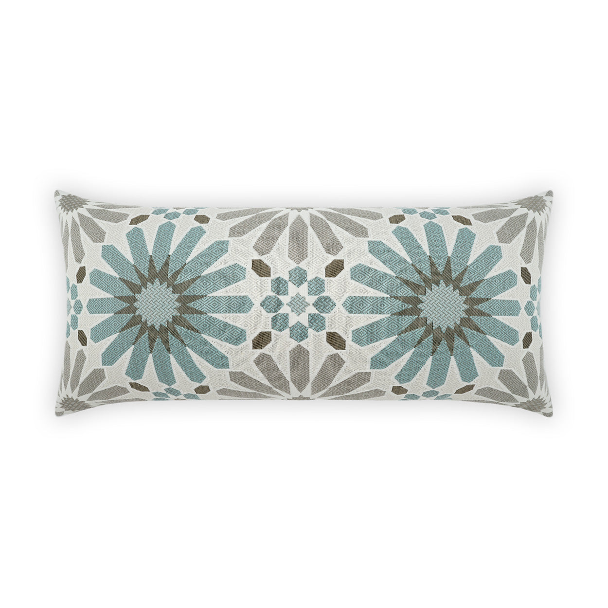 D.V. KAP HOME   12" x 24" Outdoor Pasha Lumbar Pillow - Spa Floral     - OD-519-S-1224