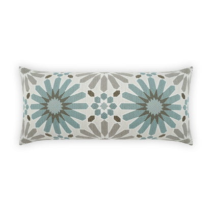 D.V. KAP HOME   12" x 24" Outdoor Pasha Lumbar Pillow - Spa Floral     - OD-519-S-1224