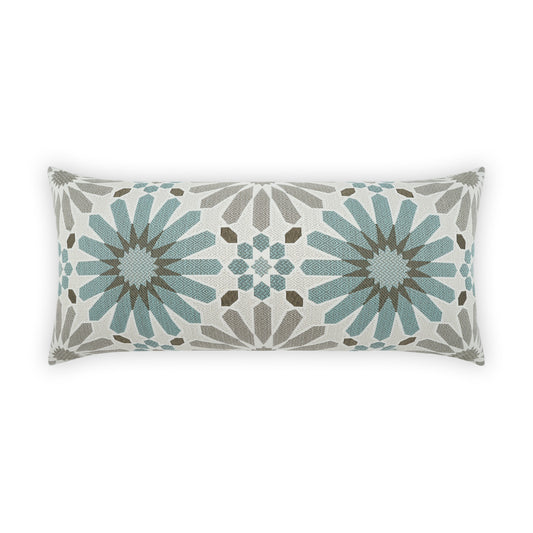 D.V. KAP HOME   12" x 24" Outdoor Pasha Lumbar Pillow - Spa Floral     - OD-519-S-1224