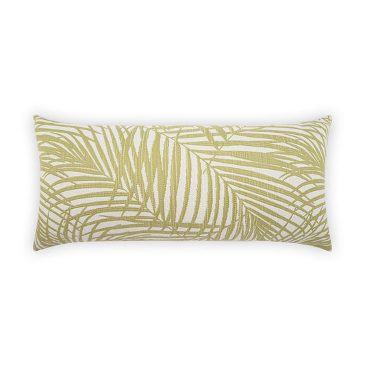 D.V. KAP HOME   12" x 24" Outdoor Prudy Lumbar Pillow - Green Floral, Beach    - OD-521-G-1224