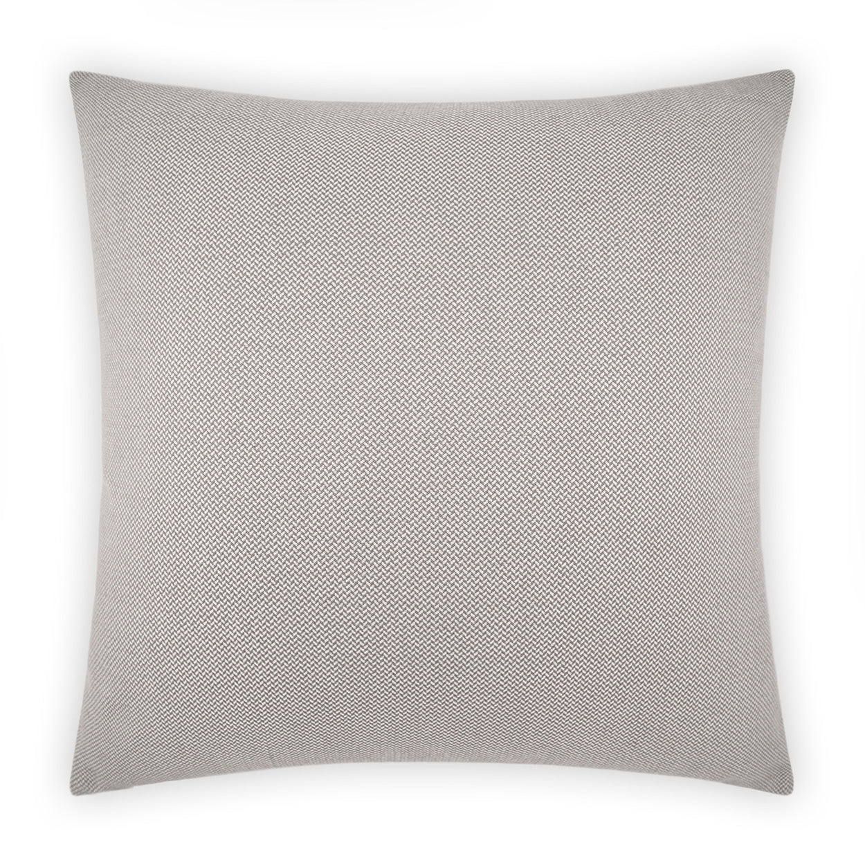Taupe-gray square throw pillow with a subtle woven texture, decorative cushion for sofa or bed