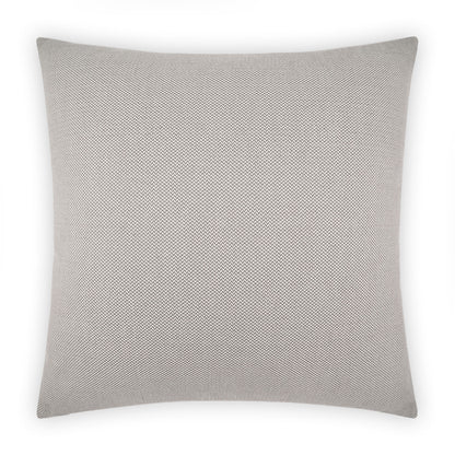 Taupe-gray square throw pillow with a subtle woven texture, decorative cushion for sofa or bed