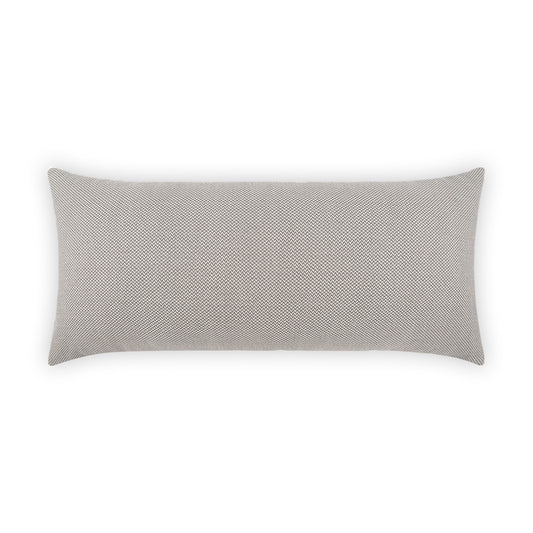D.V. KAP HOME   12" x 24" Outdoor Pyke Lumbar Pillow - Ash Solid, Chevron    - OD-523-A-1224
