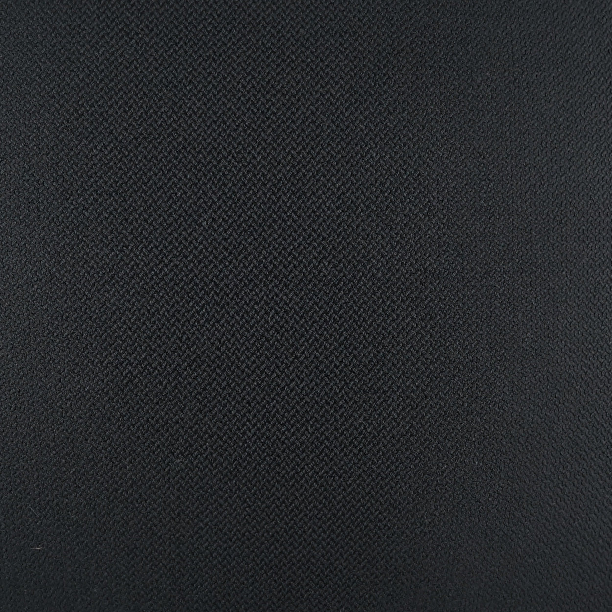 Dark charcoal fabric with tight weave texture, close-up of textile material.