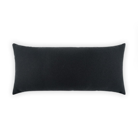 D.V. KAP HOME   12" x 24" Outdoor Pyke Lumbar Pillow - Ebony Solid, Chevron    - OD-523-E-1224