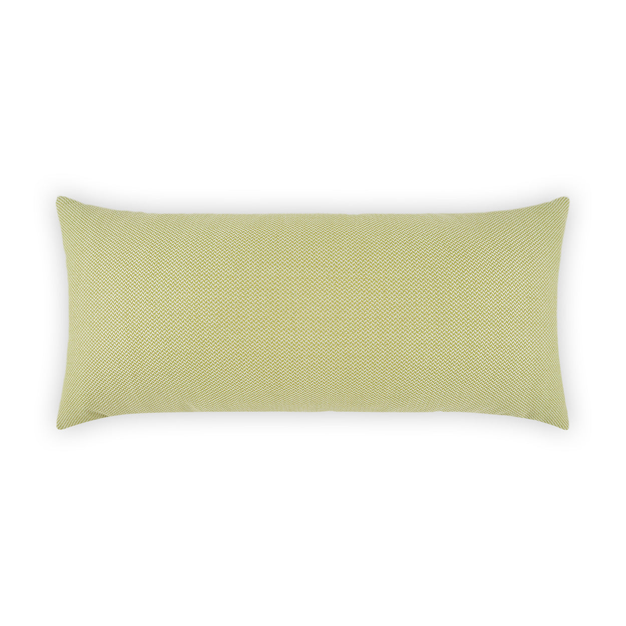 Light lime-green rectangular throw pillow with subtle woven texture.