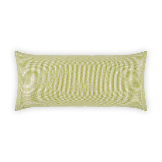 D.V. KAP HOME   12" x 24" Outdoor Pyke Lumbar Pillow - Green Solid, Chevron    - OD-523-G-1224