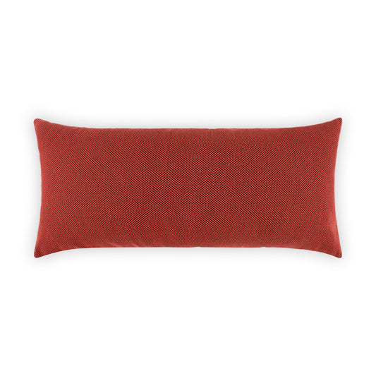 D.V. KAP HOME   12" x 24" Outdoor Pyke Lumbar Pillow - Red Solid, Chevron    - OD-523-R-1224