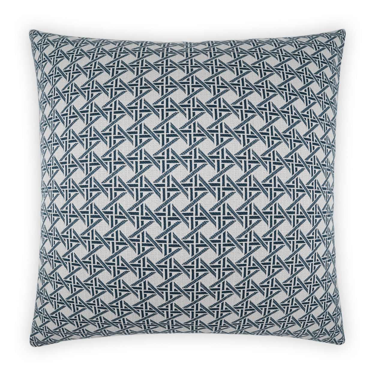 D.V. KAP HOME   22" x 22" Outdoor Pella Pillow - Blue Transitional, Geometric     - OD-524-B-2222