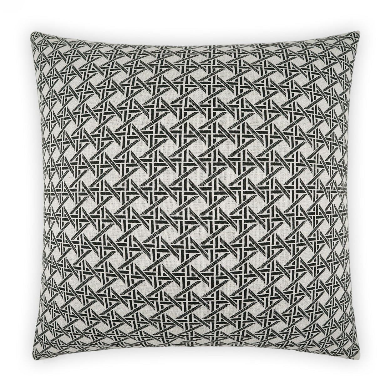 D.V. KAP HOME   22" x 22" Outdoor Pella Pillow - Ebony Transitional, Geometric     - OD-524-E-2222