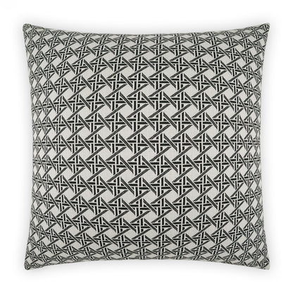 D.V. KAP HOME   22" x 22" Outdoor Pella Pillow - Ebony Transitional, Geometric     - OD-524-E-2222