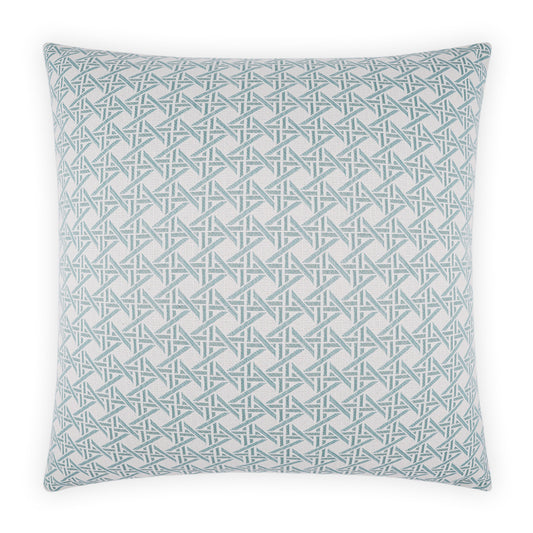 D.V. KAP HOME   22" x 22" Outdoor Pella Pillow - Spa Transitional, Geometric     - OD-524-S-2222