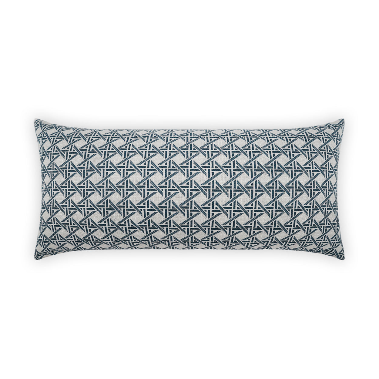D.V. KAP HOME   12" x 24" Outdoor Pella Lumbar Pillow - Blue Transitional, Geometric     - OD-525-B-1224