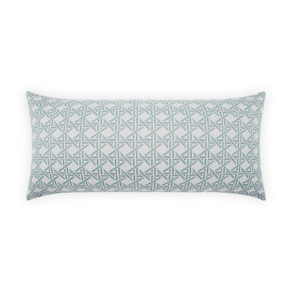 D.V. KAP HOME   12" x 24" Outdoor Pella Lumbar Pillow - Spa Transitional, Geometric     - OD-525-S-1224