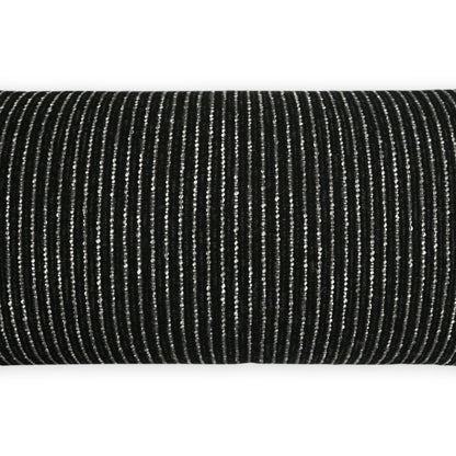 D.V. KAP HOME   12" x 24" Outdoor Burson Lumbar Pillow - Onyx Stripes, Beach, Global    - OD-527-O-1224