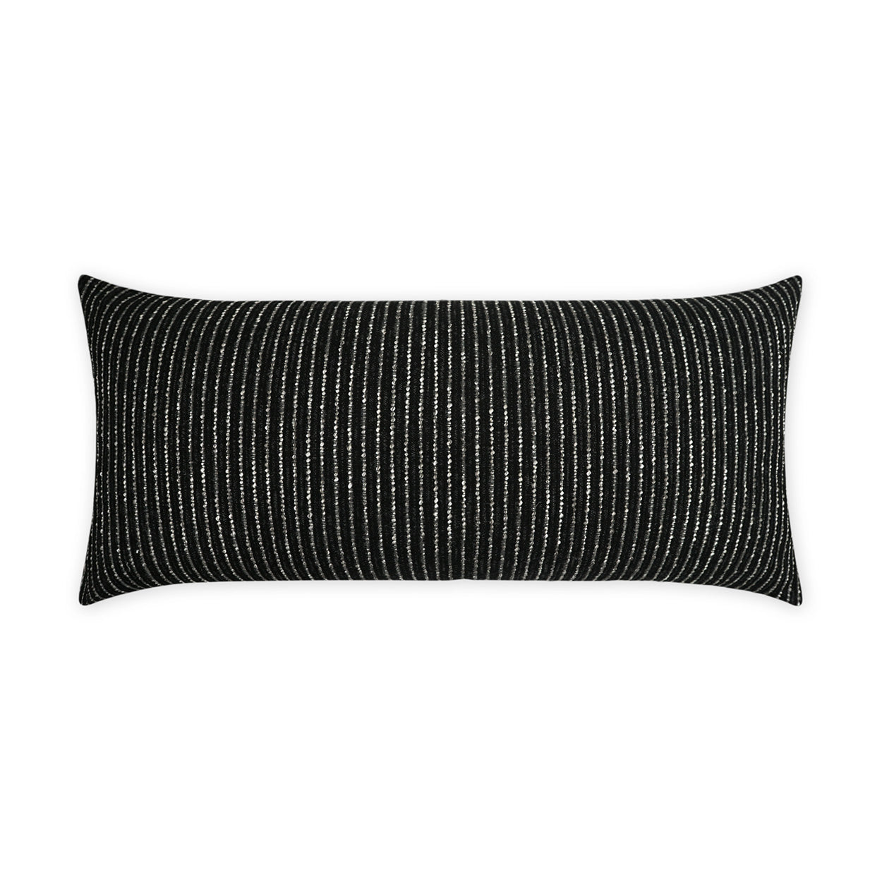 D.V. KAP HOME   12" x 24" Outdoor Burson Lumbar Pillow - Onyx Stripes, Beach, Global    - OD-527-O-1224