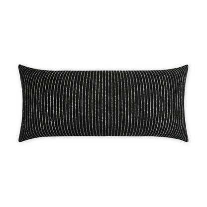 D.V. KAP HOME   12" x 24" Outdoor Burson Lumbar Pillow - Onyx Stripes, Beach, Global    - OD-527-O-1224