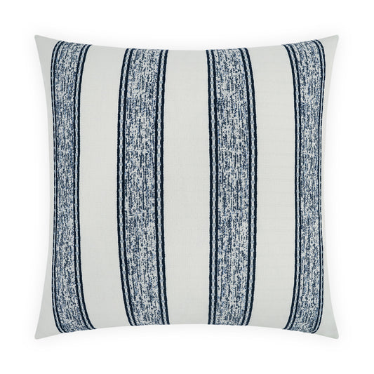 D.V. KAP HOME   22" x 22" Outdoor Gilner Pillow - Azure Stripes, Farmhouse, Beach    - OD-531-A-2222