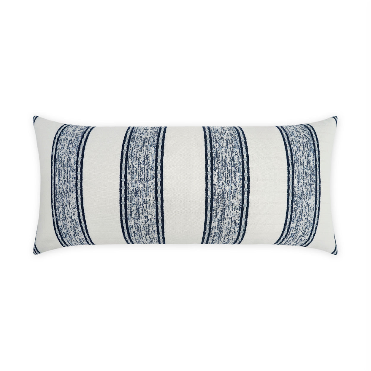 D.V. KAP HOME   12" x 24" Outdoor Gilner Lumbar Pillow - Azure Stripes, Farmhouse, Beach    - OD-532-A-1224