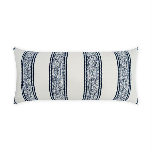 D.V. KAP HOME   12" x 24" Outdoor Gilner Lumbar Pillow - Azure Stripes, Farmhouse, Beach    - OD-532-A-1224
