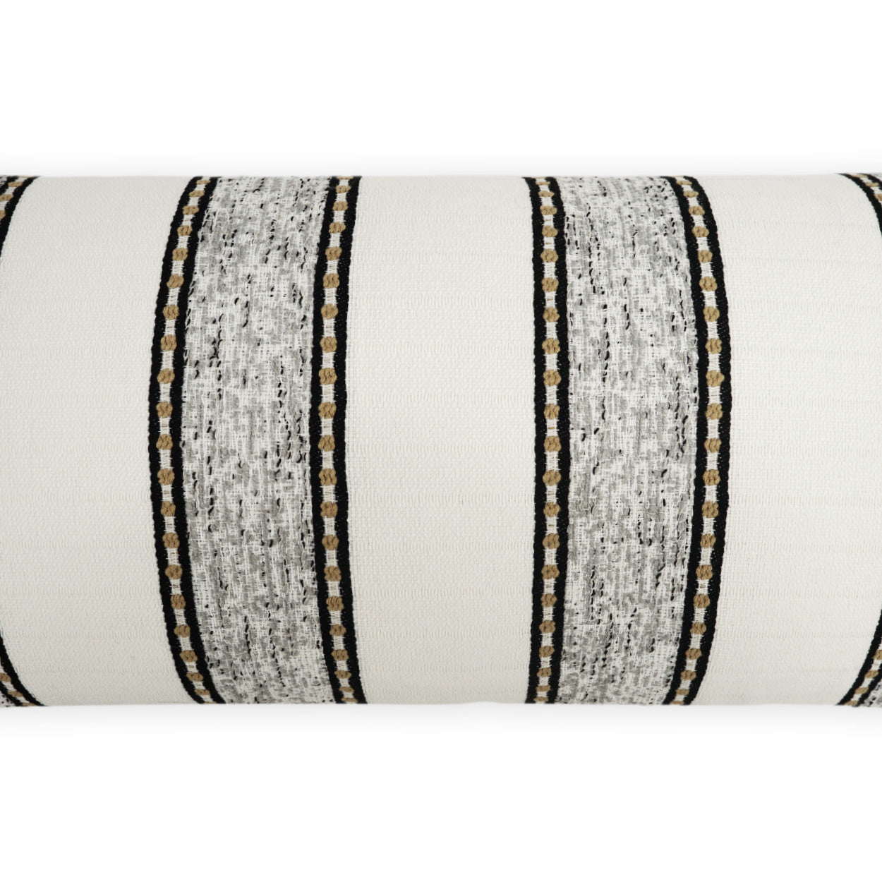 D.V. KAP HOME   12" x 24" Outdoor Gilner Lumbar Pillow - Stone Stripes, Farmhouse, Beach    - OD-532-S-1224