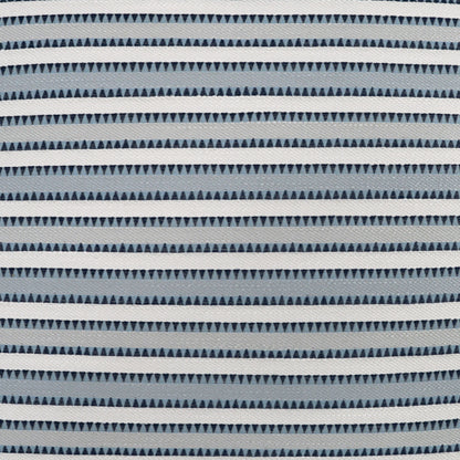 D.V. KAP HOME   22" x 22" Outdoor Calica Pillow - Azure Stripes, Western Chic    - OD-533-A-2222