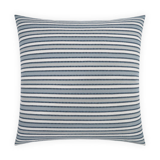 D.V. KAP HOME   22" x 22" Outdoor Calica Pillow - Azure Stripes, Western Chic    - OD-533-A-2222